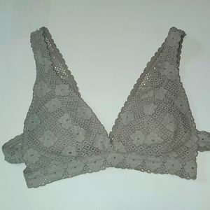 Aerie Plunge Lace Beige/Pebble Bralette